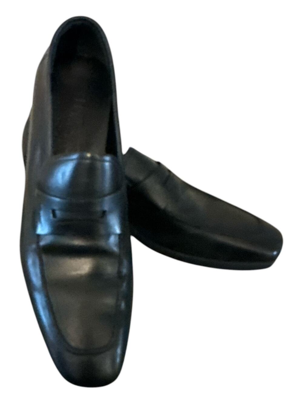 Salvatore Ferragamo Todi Black Leather Penny Loafers SZ 8